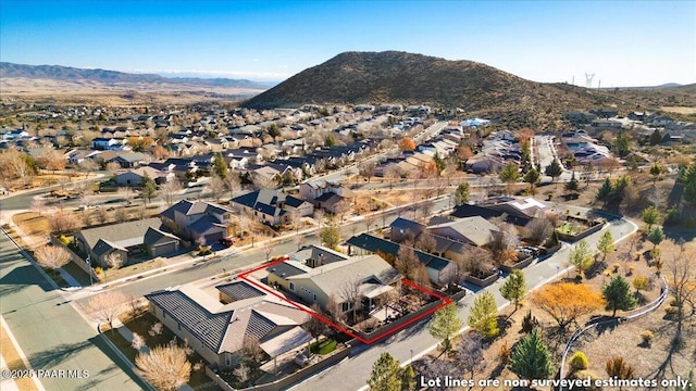 aerial view featuring a mountain view