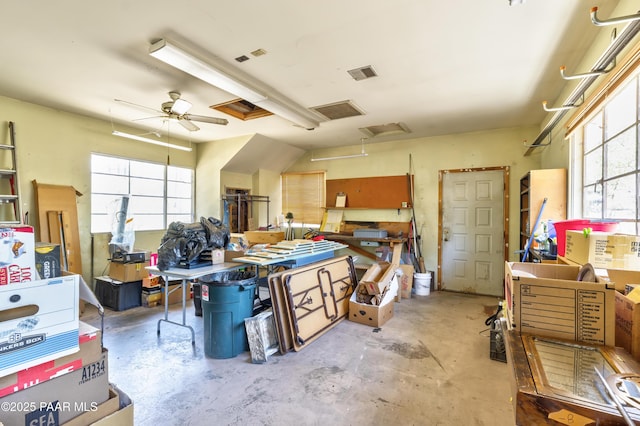769 Cherokee Rd, Prescott, AZ 86303 - garage with ceiling fan