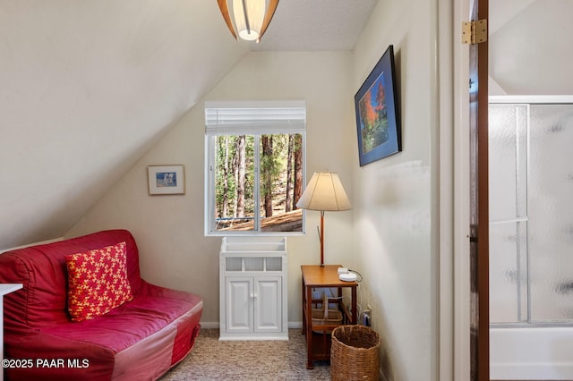 5980 S Old Walker Rd, Prescott, AZ 86303 - living area with vaulted ceiling and carpet