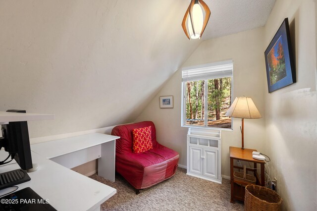 5980 S Old Walker Rd, Prescott, AZ 86303 - sitting room featuring lofted ceiling and carpet flooring