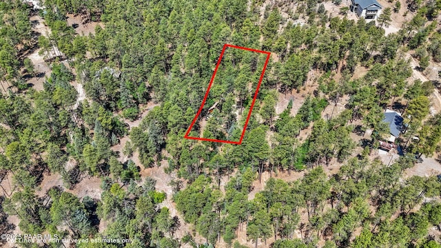 5980 S Old Walker Rd, Prescott, AZ 86303 - aerial view of property's location featuring property boundaries highlighted
