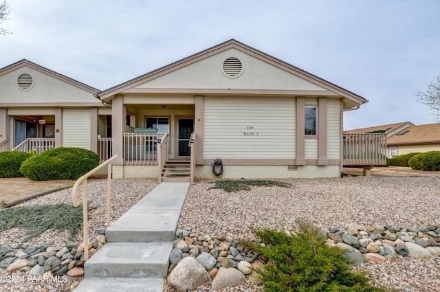 view of front of house with a porch