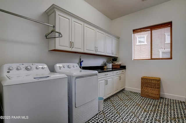 5306 Rocky Vista Dr, Prescott, AZ 86301 - washroom with independent washer and dryer, cabinet space, and baseboards