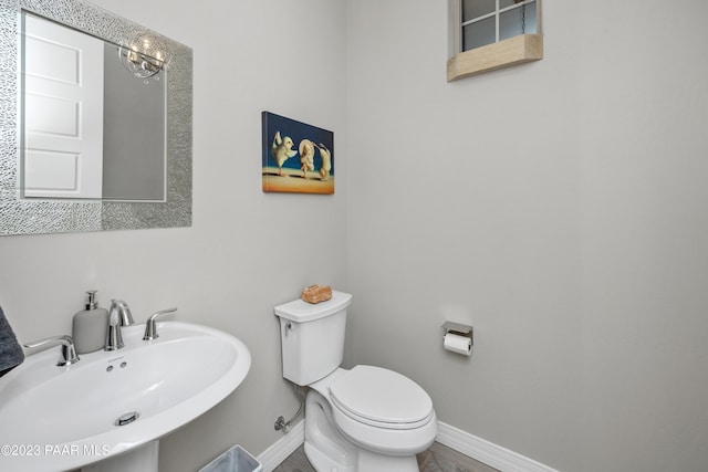 3771 Blazing Ore Trl, Prescott, AZ 86301 - bathroom featuring sink, a chandelier, and toilet