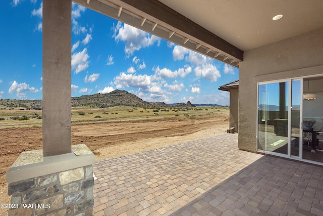 3771 Blazing Ore Trl, Prescott, AZ 86301 - view of patio / terrace featuring a mountain view