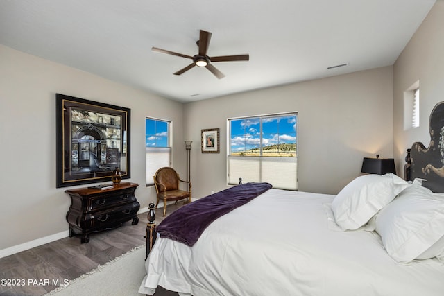 3771 Blazing Ore Trl, Prescott, AZ 86301 - bedroom featuring hardwood / wood-style flooring and ceiling fan