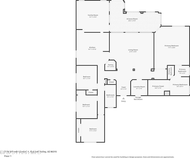 7708 N Siesta Sunset Ln, Prescott Valley, AZ 86315 - property floor plan