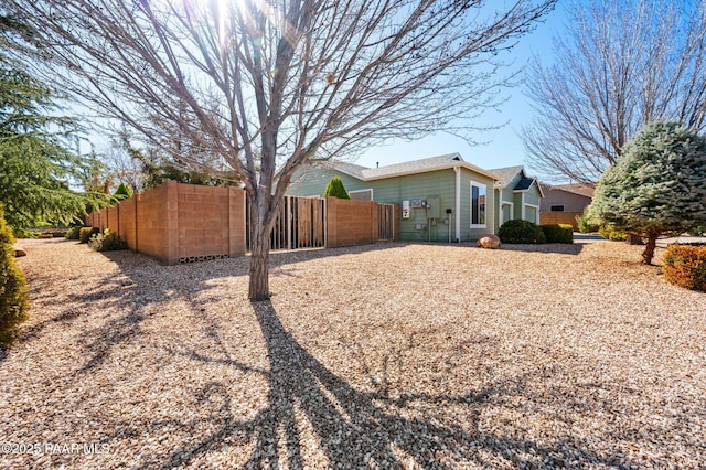 exterior space with fence