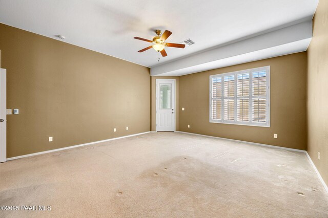 7708 N Siesta Sunset Ln, Prescott Valley, AZ 86315 - carpeted spare room featuring a ceiling fan and baseboards