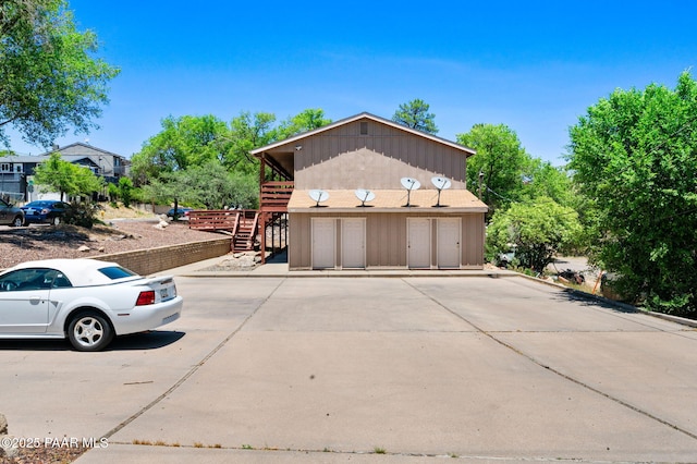 290 Madison Ave, Prescott, AZ 86301 - rustic home with stairs, a wooden deck, and uncovered parking