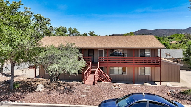 290 Madison Ave, Prescott, AZ 86301 - view of front of property featuring stairs, a mountain view, and board and batten siding