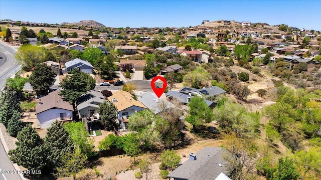 bird's eye view with a residential view