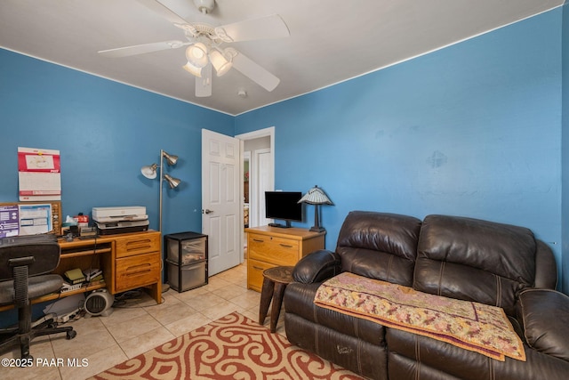 25820 N Poppy Dr, Paulden, AZ 86334 - office space featuring light tile patterned floors and ceiling fan