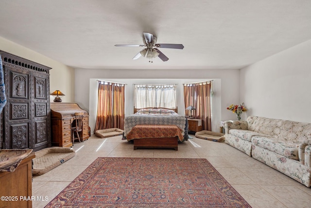 25820 N Poppy Dr, Paulden, AZ 86334 - tiled bedroom featuring ceiling fan