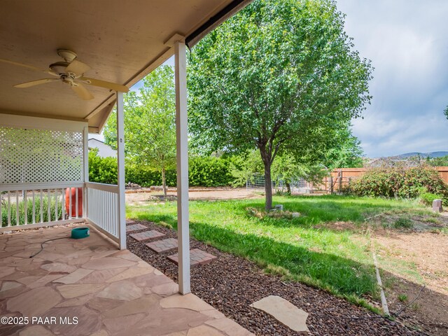 5700 N Concho Dr, Prescott Valley, AZ 86314 - view of patio featuring ceiling fan