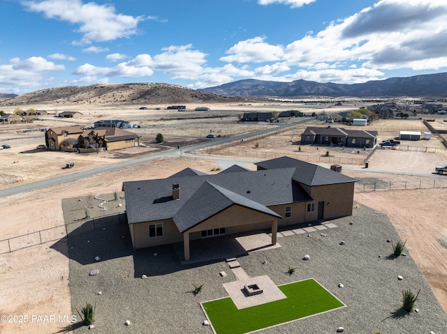 aerial view featuring a mountain view