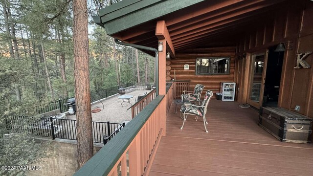 view of wooden terrace