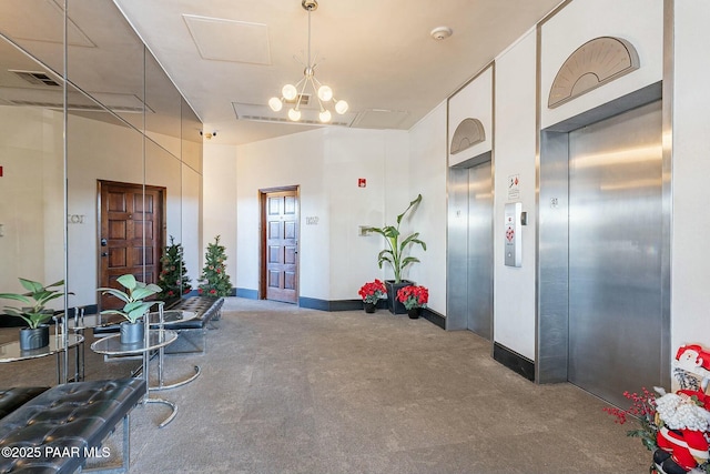 building lobby with visible vents