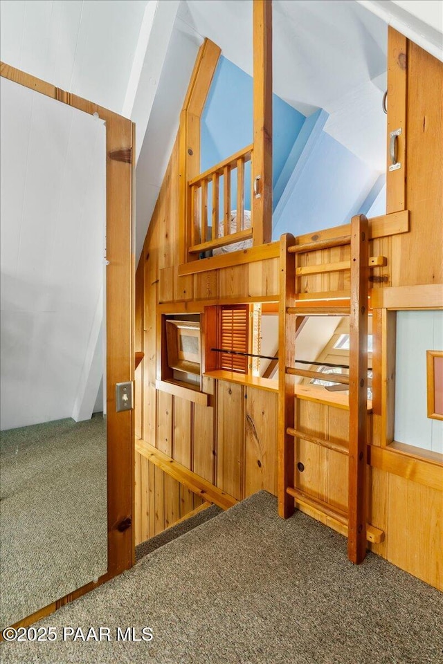 2308 W Mountain Laurel Rd, Prescott, AZ 86303 - interior space with carpet flooring and wood walls