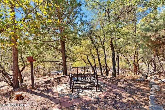 2308 W Mountain Laurel Rd, Prescott, AZ 86303 - view of property's community featuring a forest view and a patio area