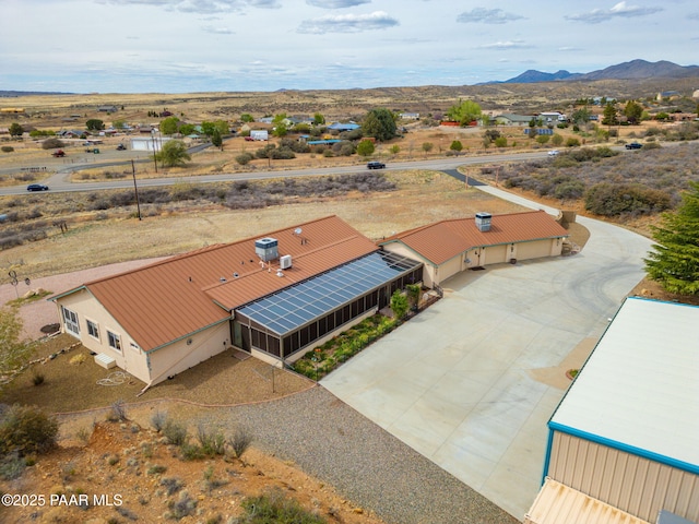 14705 E State Route 169, Dewey-Humboldt, AZ 86327 - view from above of property with a mountain backdrop and a desert landscape