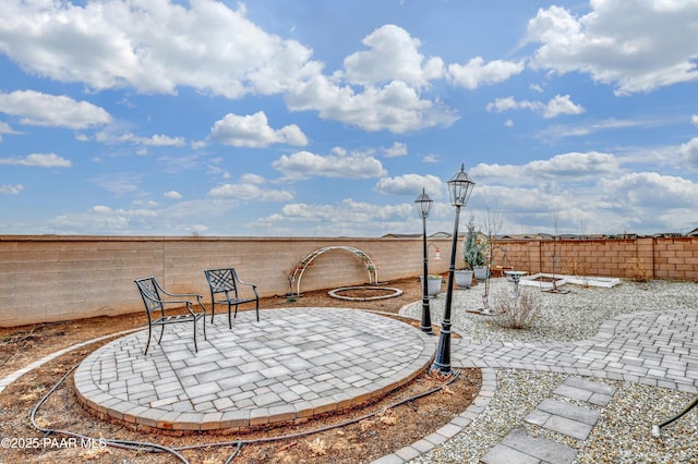 view of patio / terrace with a fenced backyard