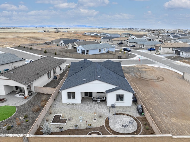 drone / aerial view with a residential view