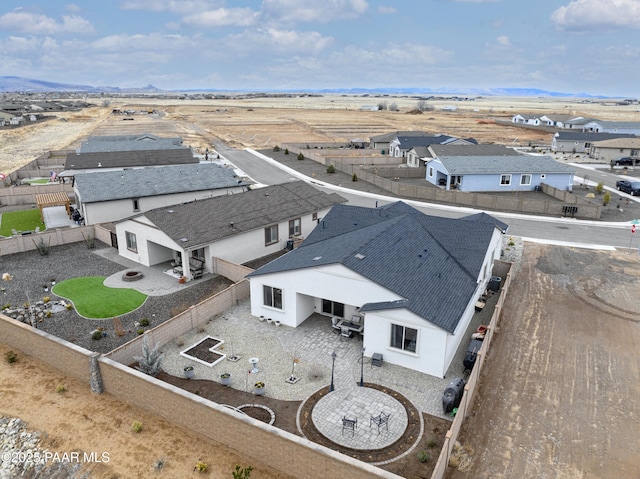 aerial view featuring a residential view