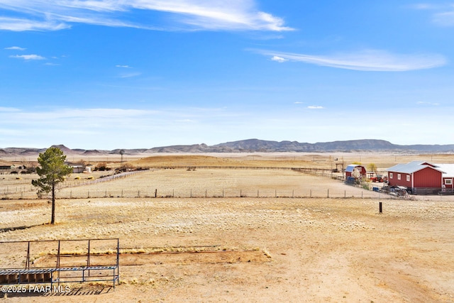 property view of mountains featuring a rural view