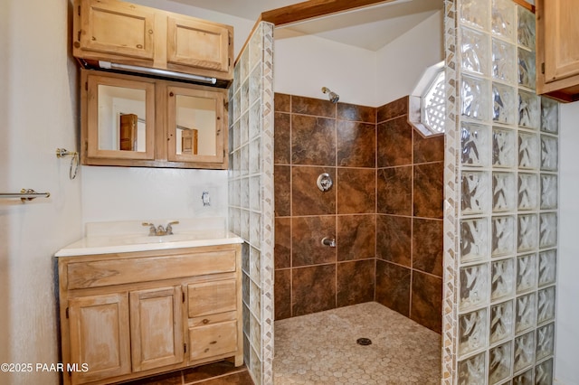 9100 E Lonesome Valley Rd, Prescott Valley, AZ 86315 - full bathroom featuring a walk in shower and vanity