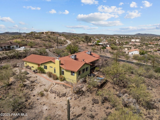 969 S Saguaro Dr, Wickenburg, AZ 85390 - view from above of property with mountains and a desert landscape