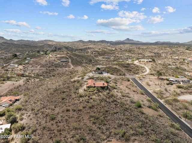969 S Saguaro Dr, Wickenburg, AZ 85390 - aerial view of sparsely populated area with mountains and a desert landscape