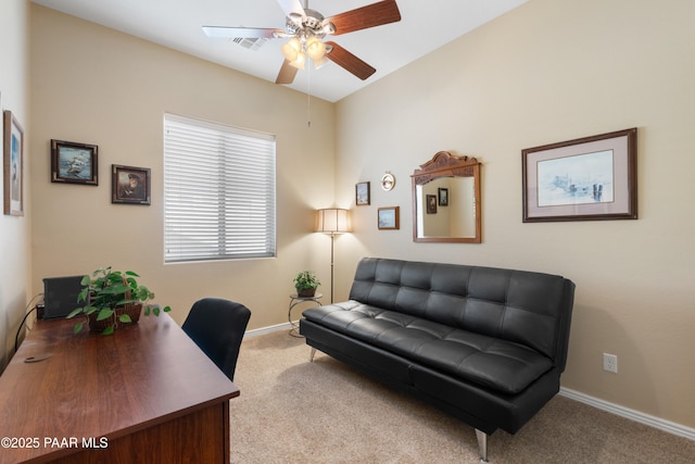 6237 E Boothwyn St, Prescott Valley, AZ 86314 - office with a ceiling fan and carpet floors