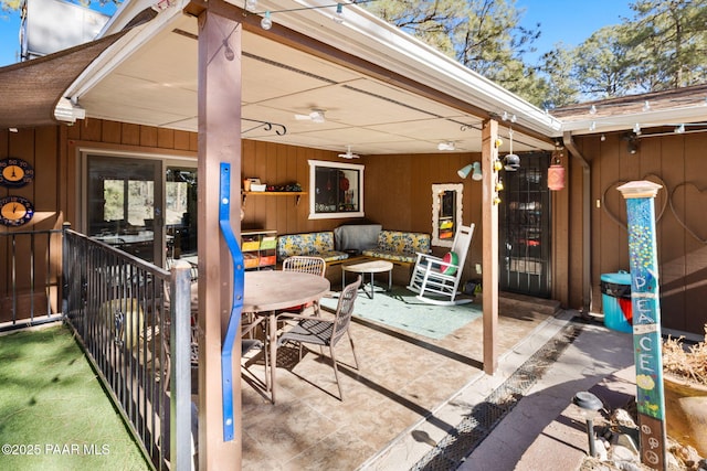 view of patio / terrace with an outdoor hangout area