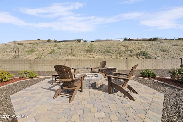 5109 Porter Creek Dr, Prescott, AZ 86301 - view of patio featuring a fire pit