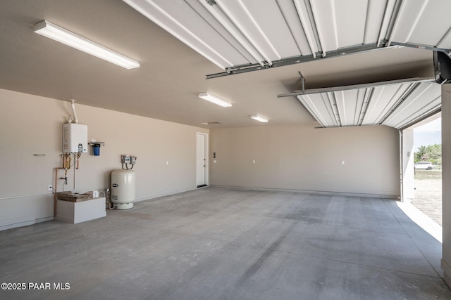 garage with water heater