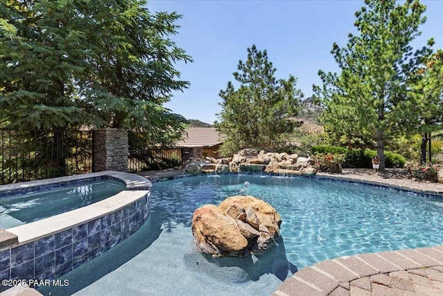 1369 Sierry Peaks Dr, Prescott, AZ 86305 - view of pool featuring an in-ground hot tub