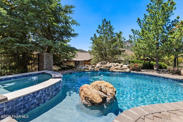 1369 Sierry Peaks Dr, Prescott, AZ 86305 - view of pool featuring an in-ground hot tub
