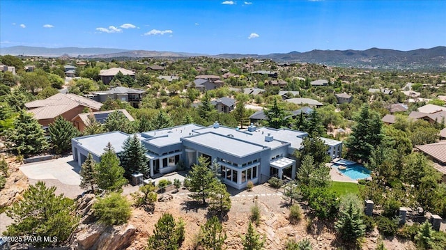 1369 Sierry Peaks Dr, Prescott, AZ 86305 - aerial view of residential area with mountains