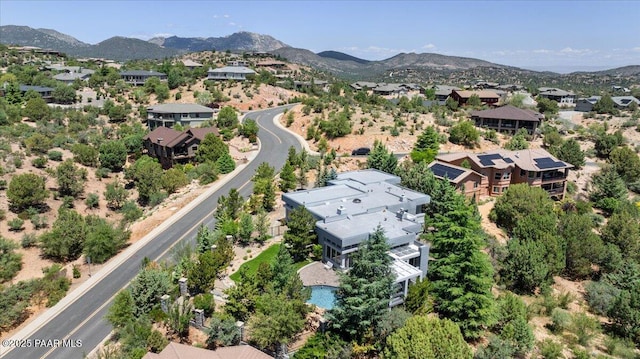 1369 Sierry Peaks Dr, Prescott, AZ 86305 - aerial view of residential area featuring a mountain backdrop