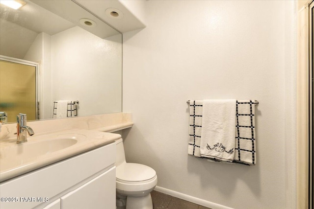 1369 Sierry Peaks Dr, Prescott, AZ 86305 - full bathroom featuring vanity, tile patterned floors, and a shower with shower door