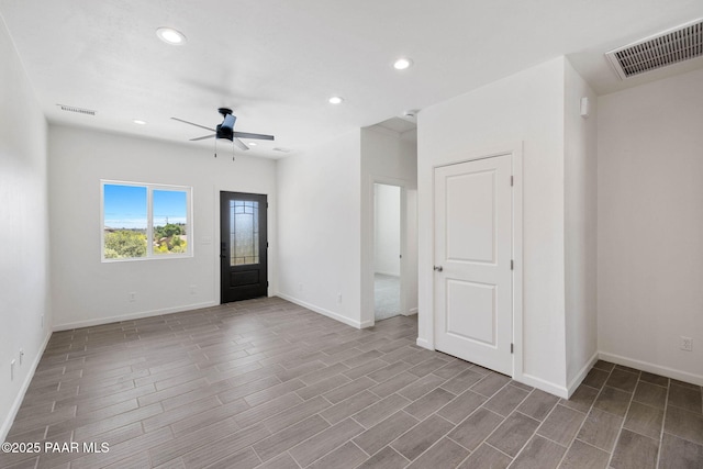 1800 N Pearl Ln, Prescott, AZ 86301 - spare room with recessed lighting, ceiling fan, and wood finished floors
