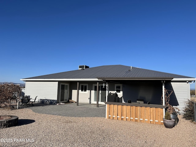 view of front of home with a patio