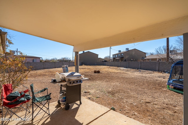 view of patio featuring grilling area