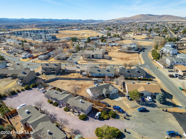 bird's eye view with a mountain view