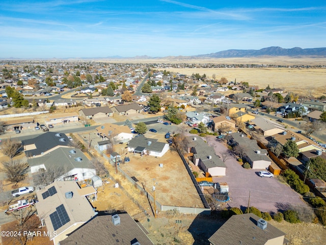 drone / aerial view with a mountain view