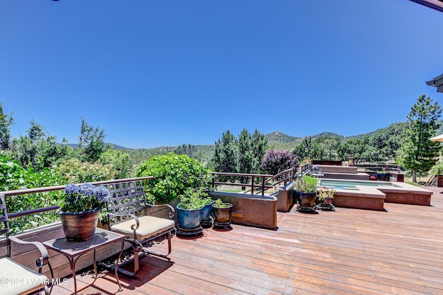 1301 S Manzanita Hill Rd, Prescott, AZ 86303 - wooden terrace with a mountain view