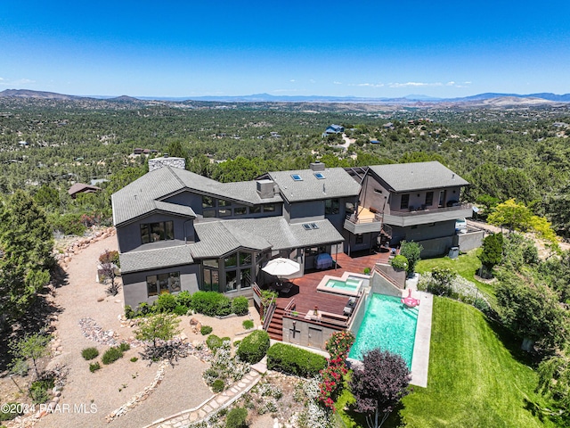 1301 S Manzanita Hill Rd, Prescott, AZ 86303 - bird's eye view with a mountain view