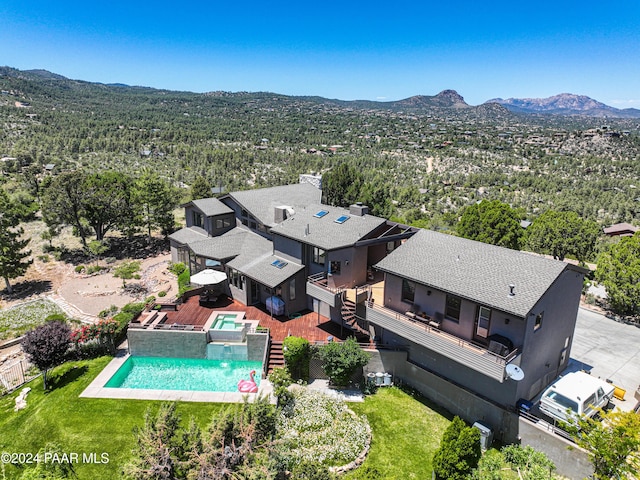 1301 S Manzanita Hill Rd, Prescott, AZ 86303 - drone / aerial view featuring a mountain view