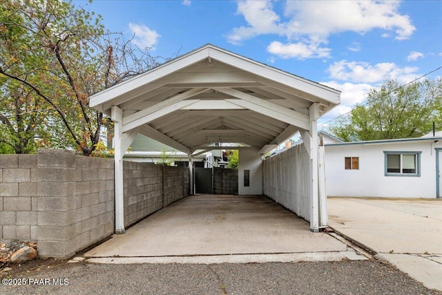 122 N Willow St, Prescott, AZ 86305 - view of car parking featuring fence and a carport